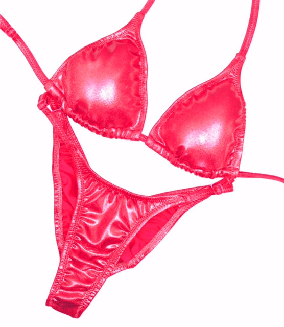NPC Fit model competition bikini in sparkly mystique
