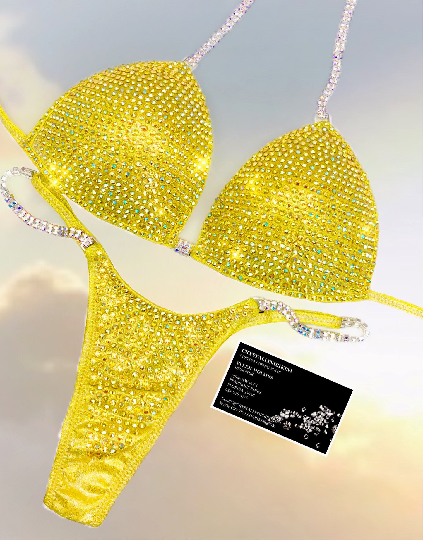 AB encrusted competition bikini