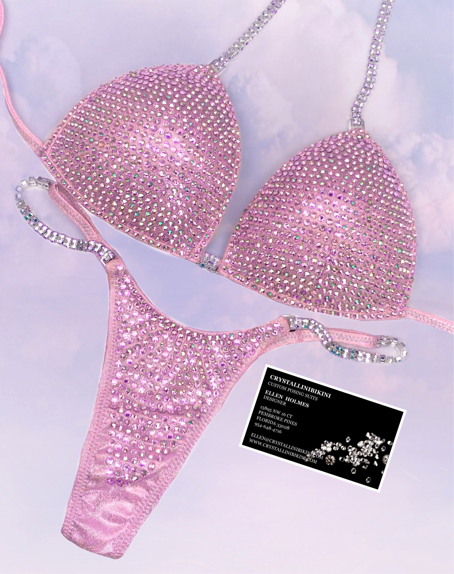 AB encrusted competition bikini