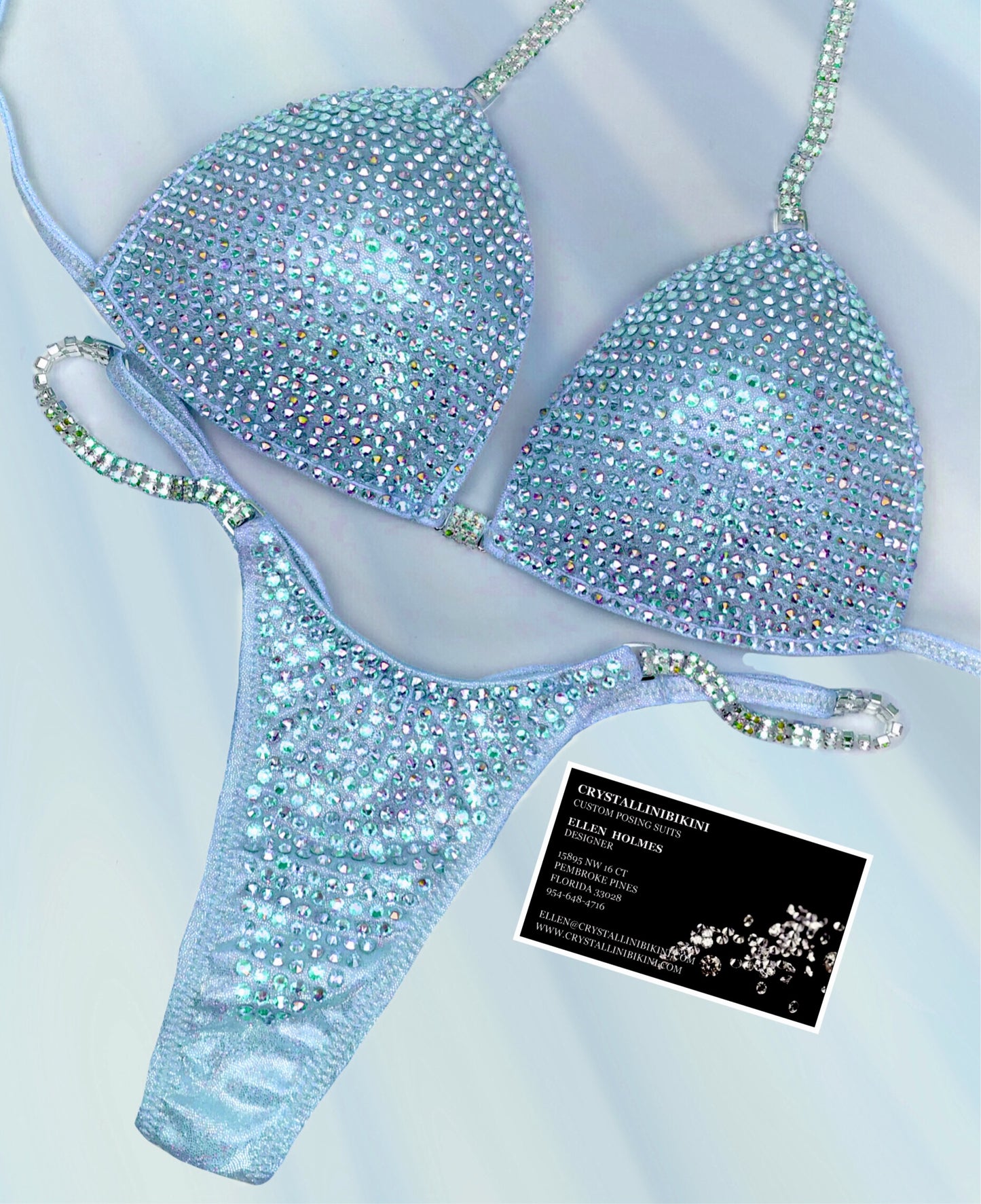 AB encrusted competition bikini