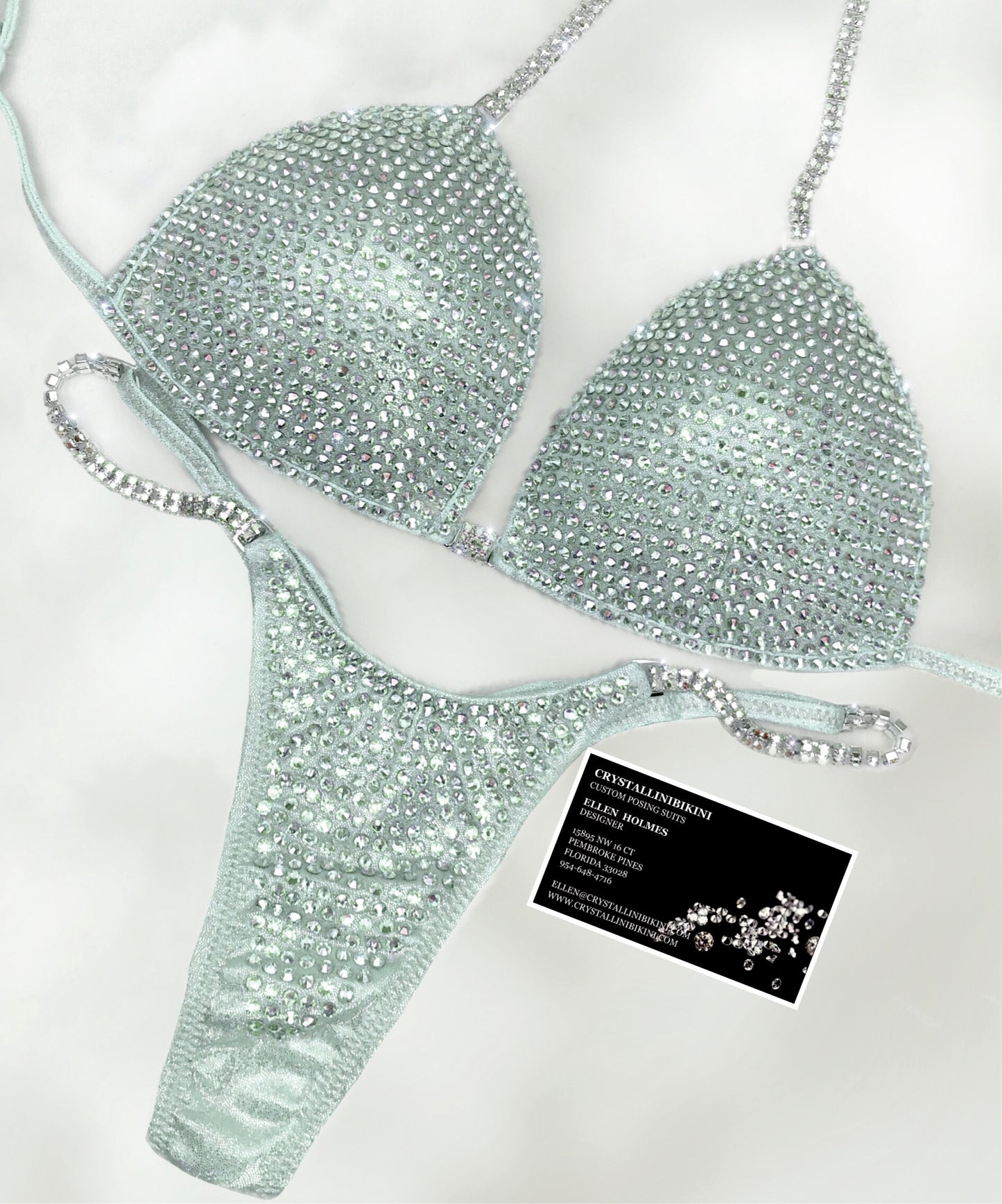 AB encrusted competition bikini