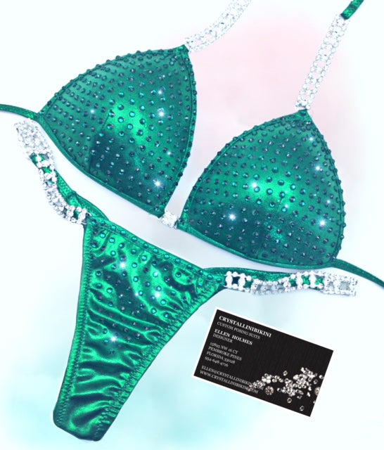 3/8"  crystal scatter NPC competition bikini