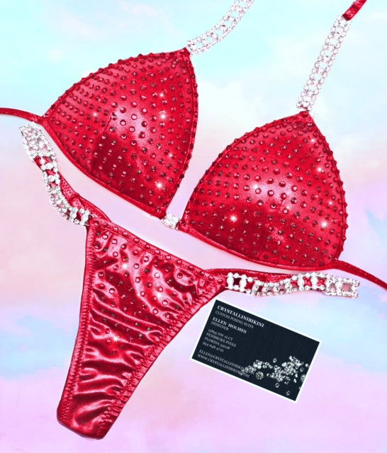 3/8"  crystal scatter NPC competition bikini