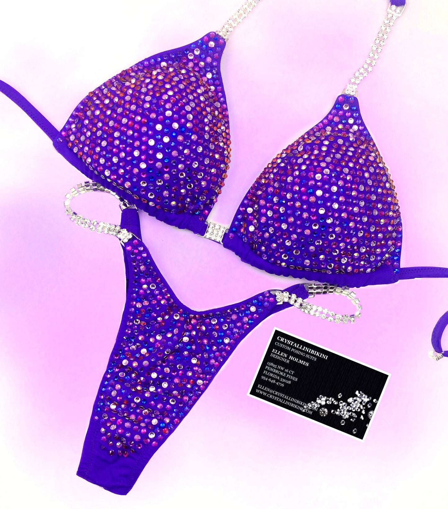 Three color mix competition bikini