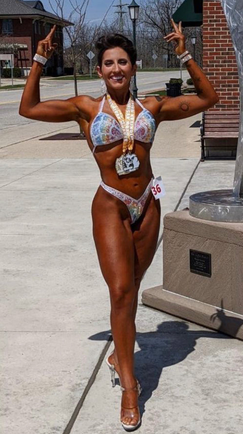 Opal Rainbow Burst figure/ physique competition suit