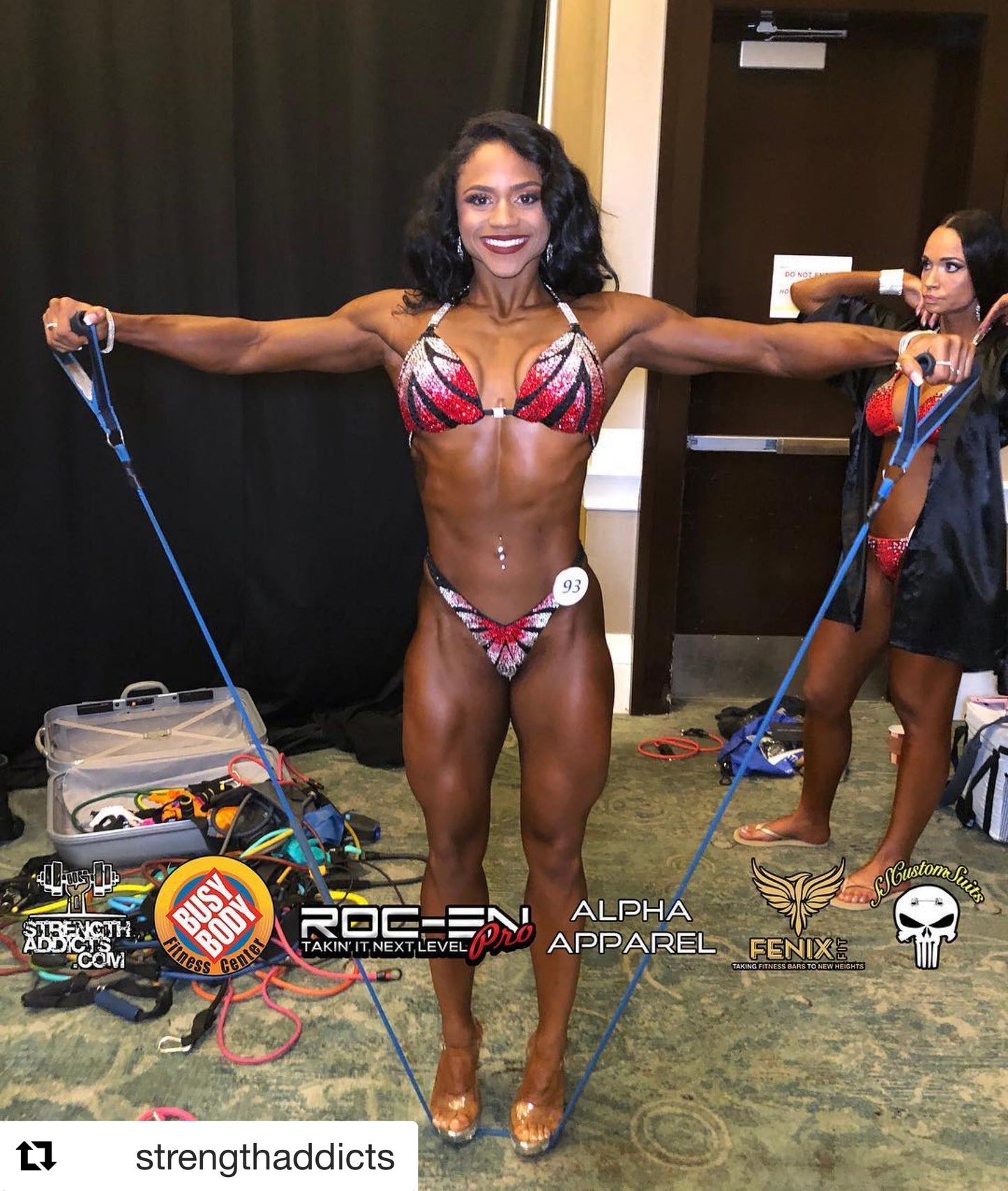 Spangle figure or physique competition suit