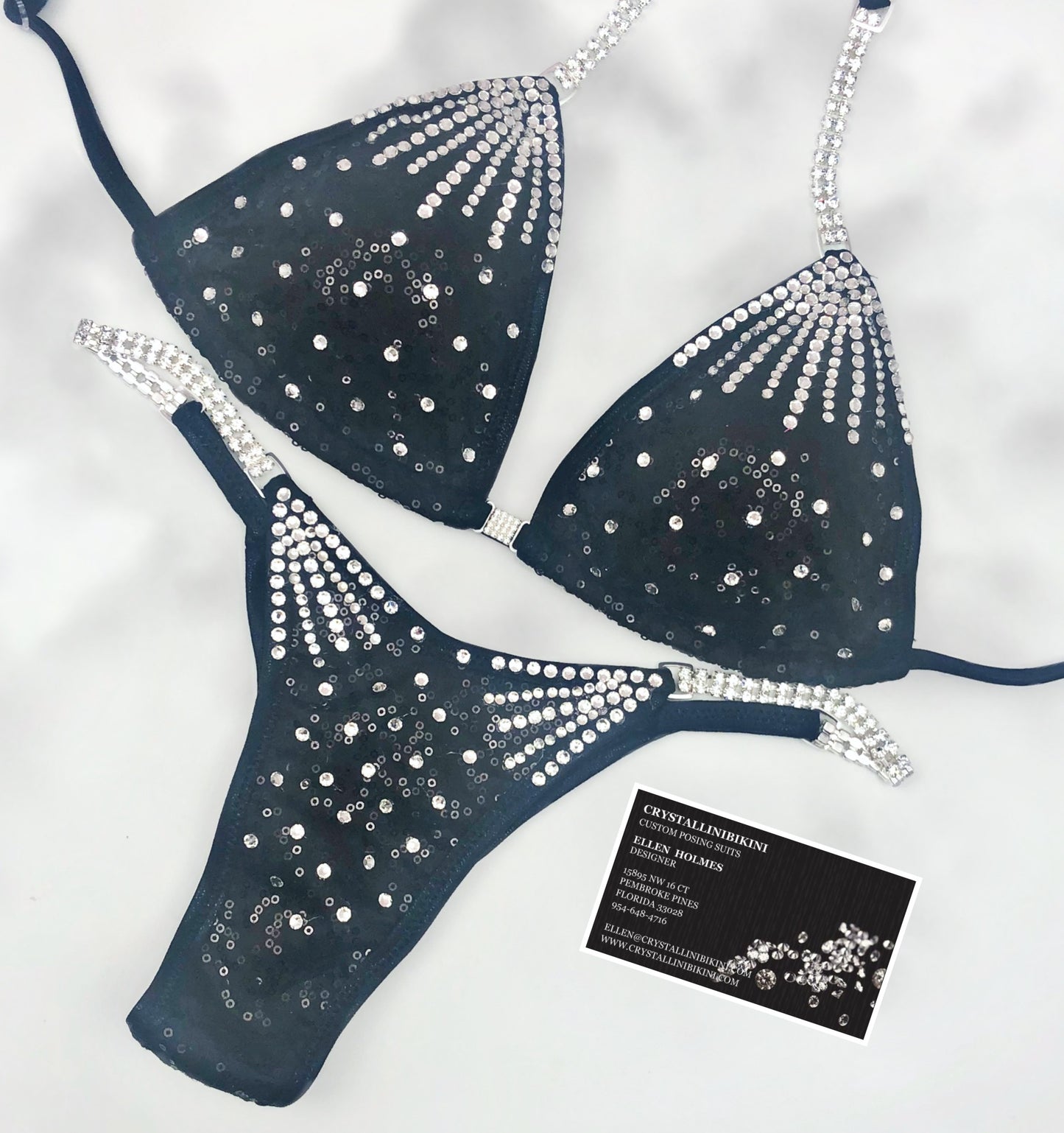 Crystallina sequin competition bikini