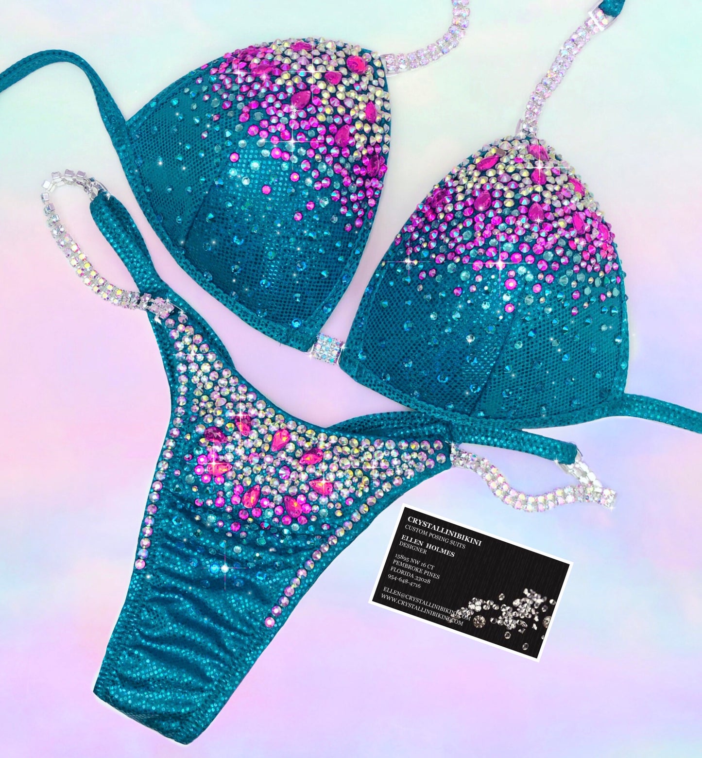 Pop of Color competition bikini