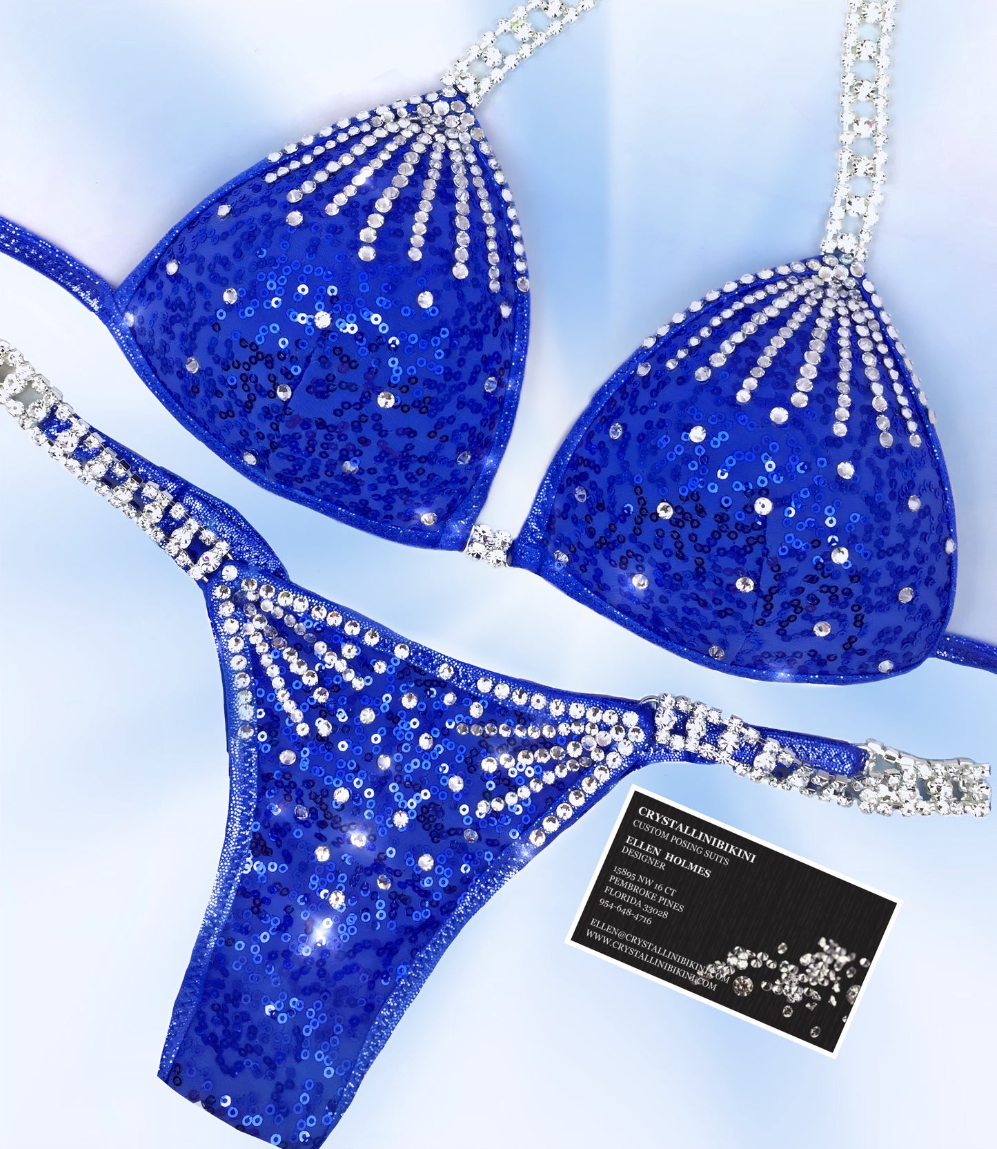 Crystallina sequin competition bikini