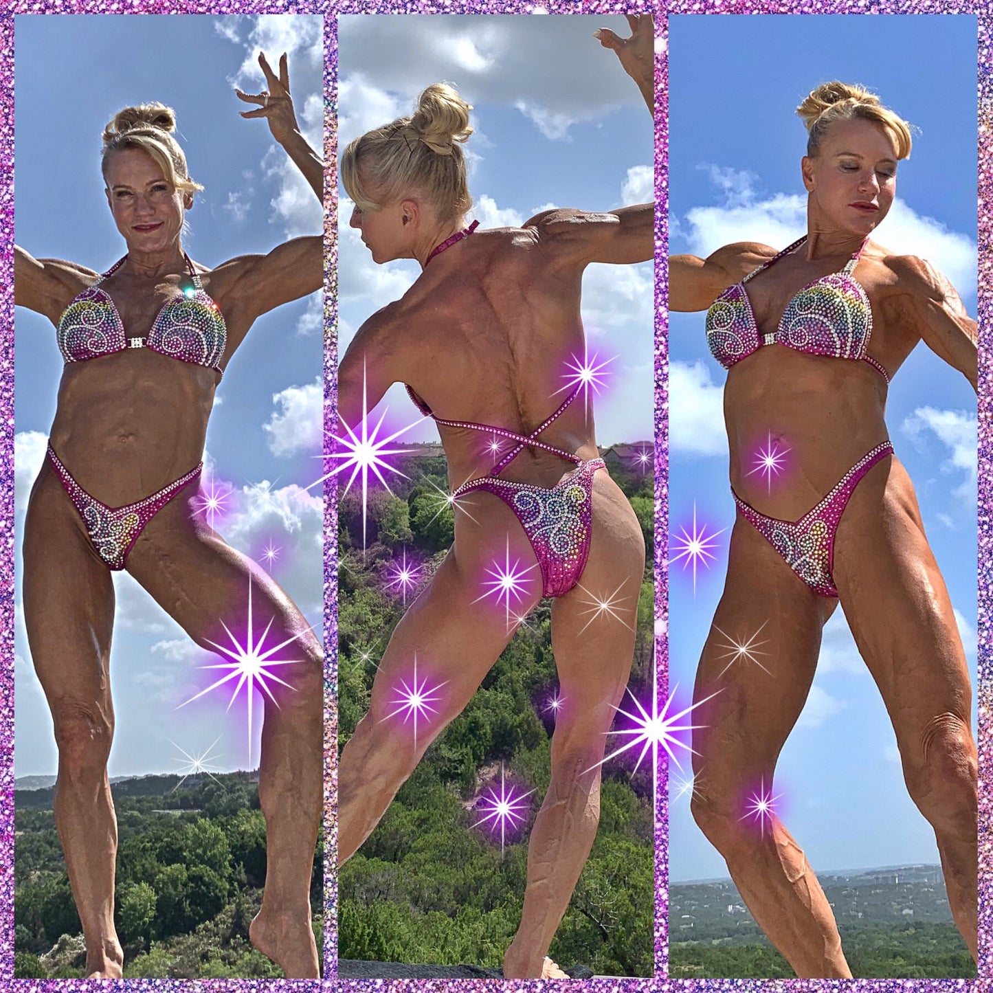 Crystal Pearl figure/physique competition suit