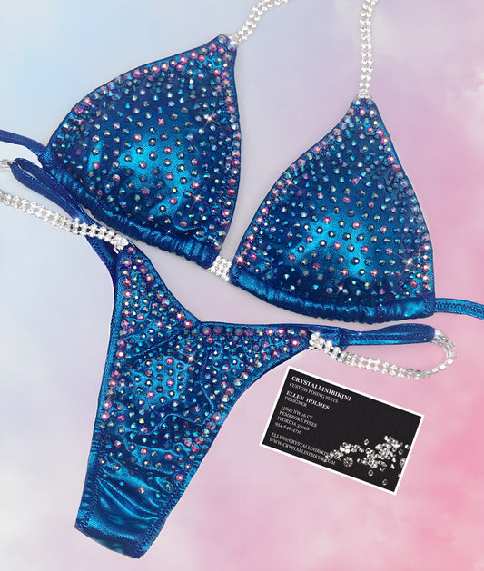 Iridescent competition bikini