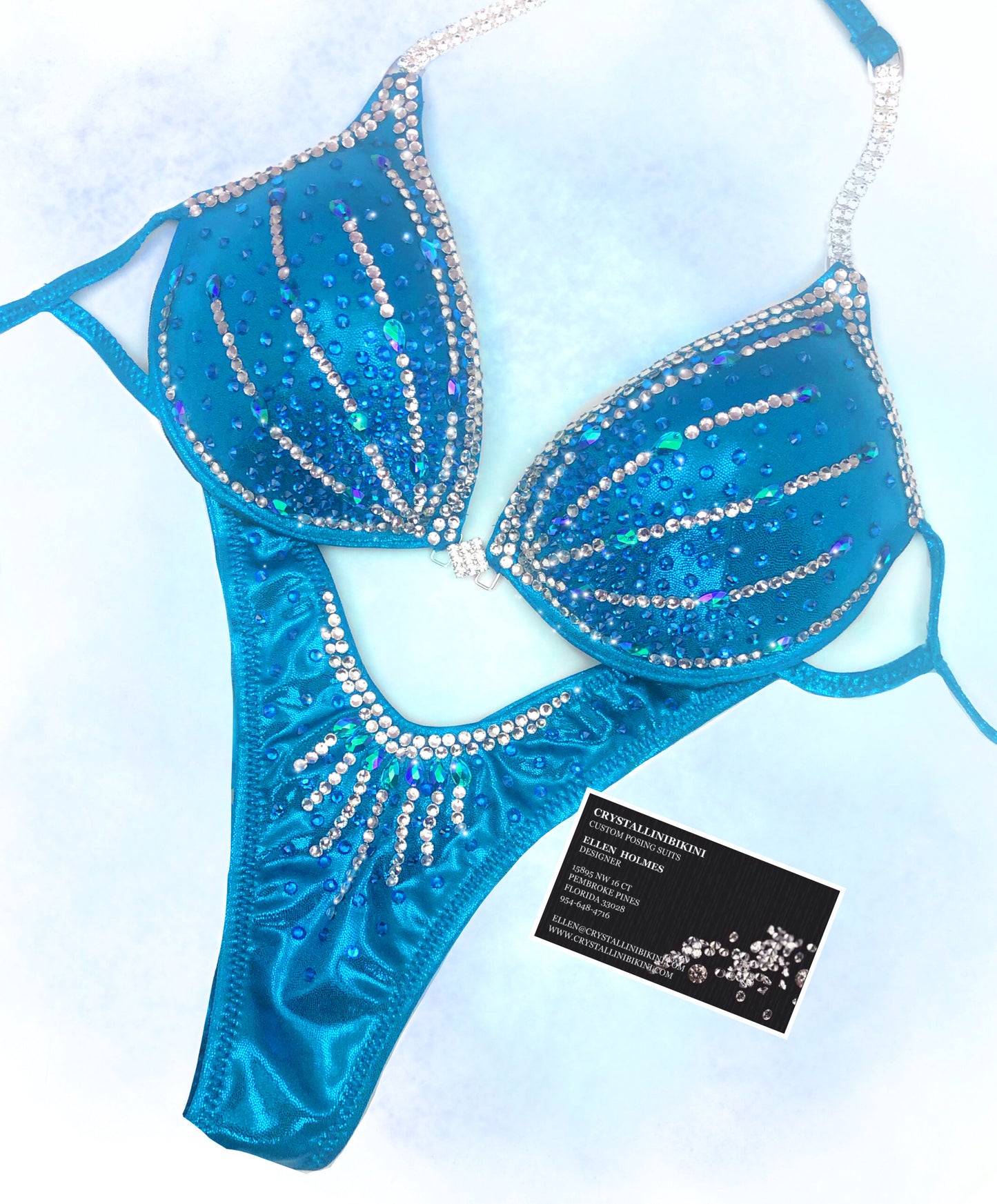 Crystal Burst wellness competition bikini