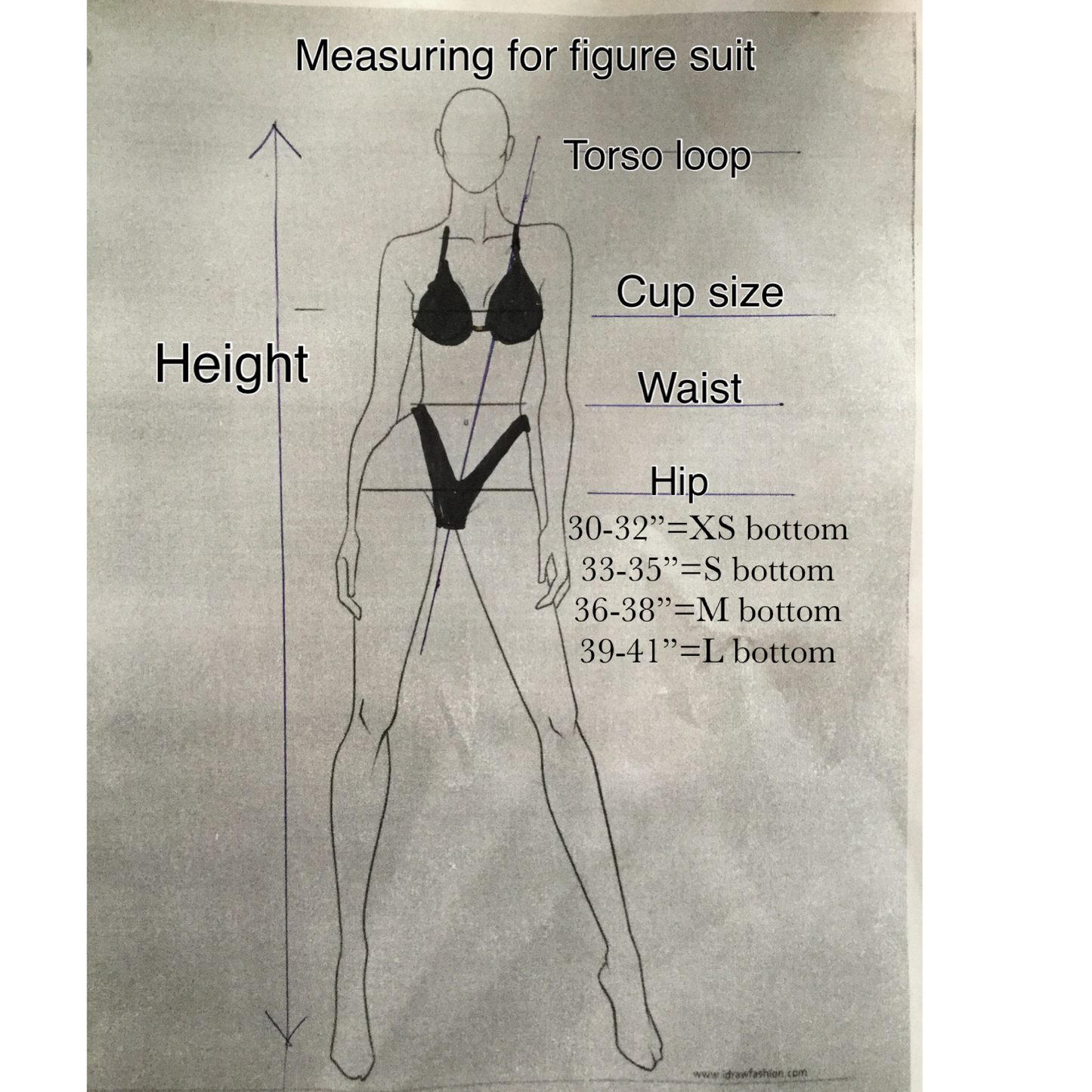 Blue/orange/fuchsia Figure/physique competition suit