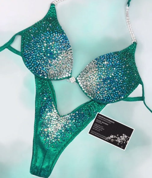 Gradient Sparkle wellness competition bikini