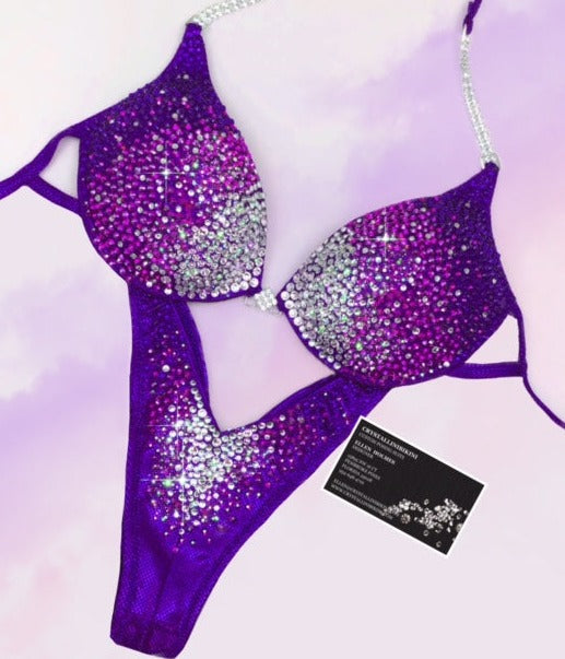 Gradient Sparkle wellness competition bikini